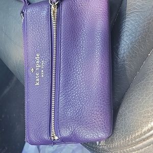 Kate Spade purple Saffiano Leather Wristlet